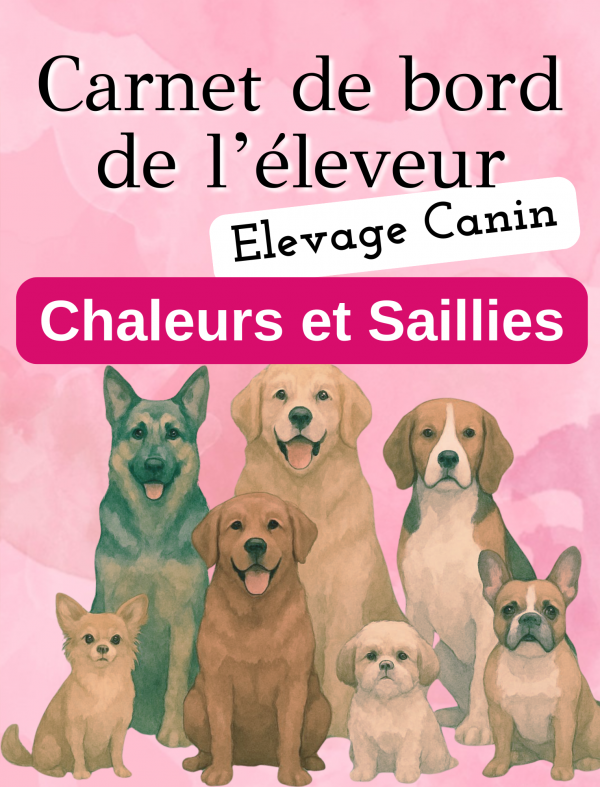 Registre de suivi des chaleurs et saillies pour élevage Canin